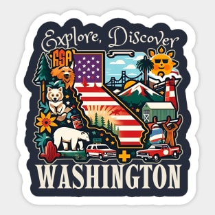 Retro Washington Sticker